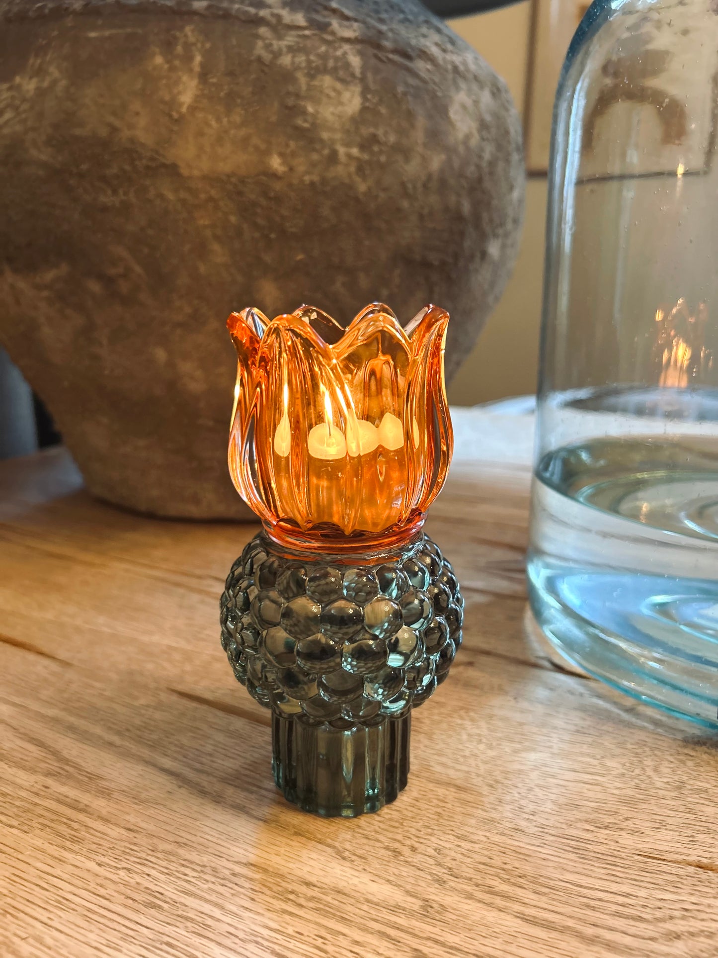 Glazen kandelaar Colette