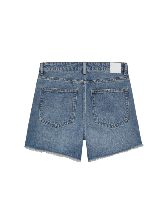 Loose fit denim short