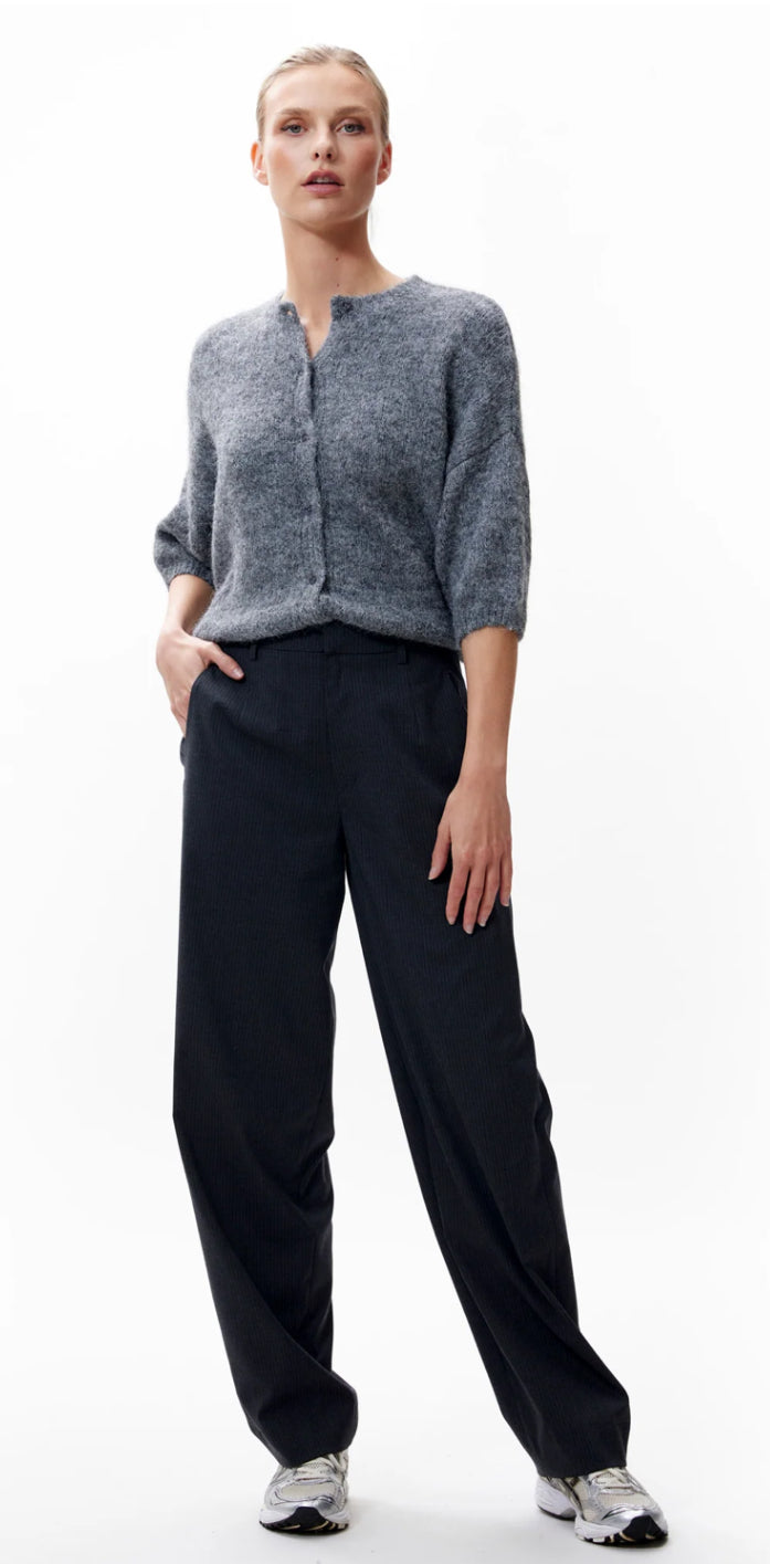 Knit vest grijs korte mouw