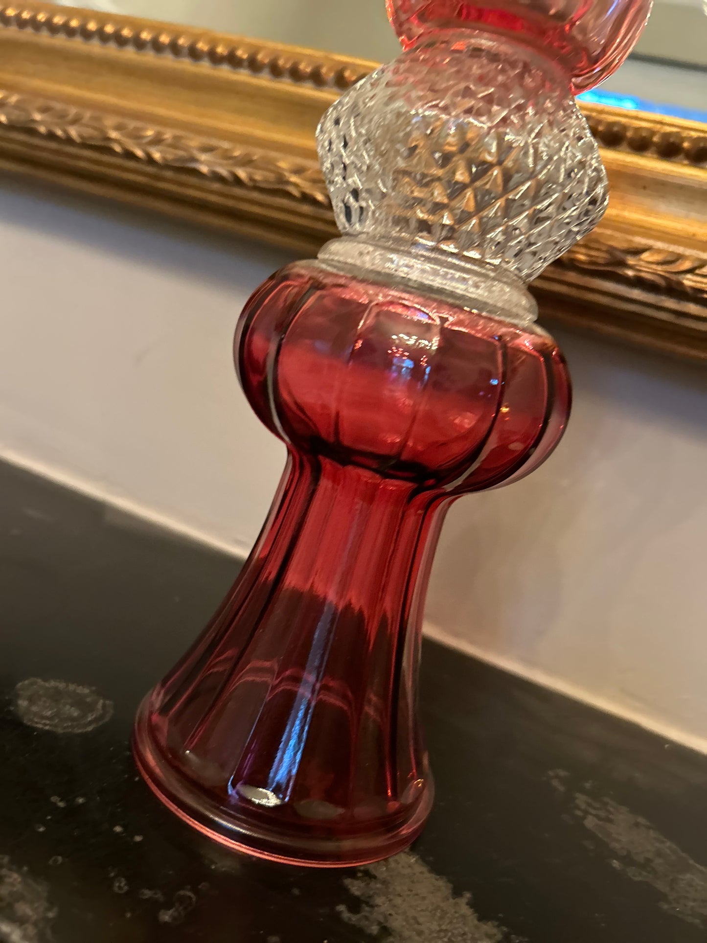 Glazen kandelaar Fleurine