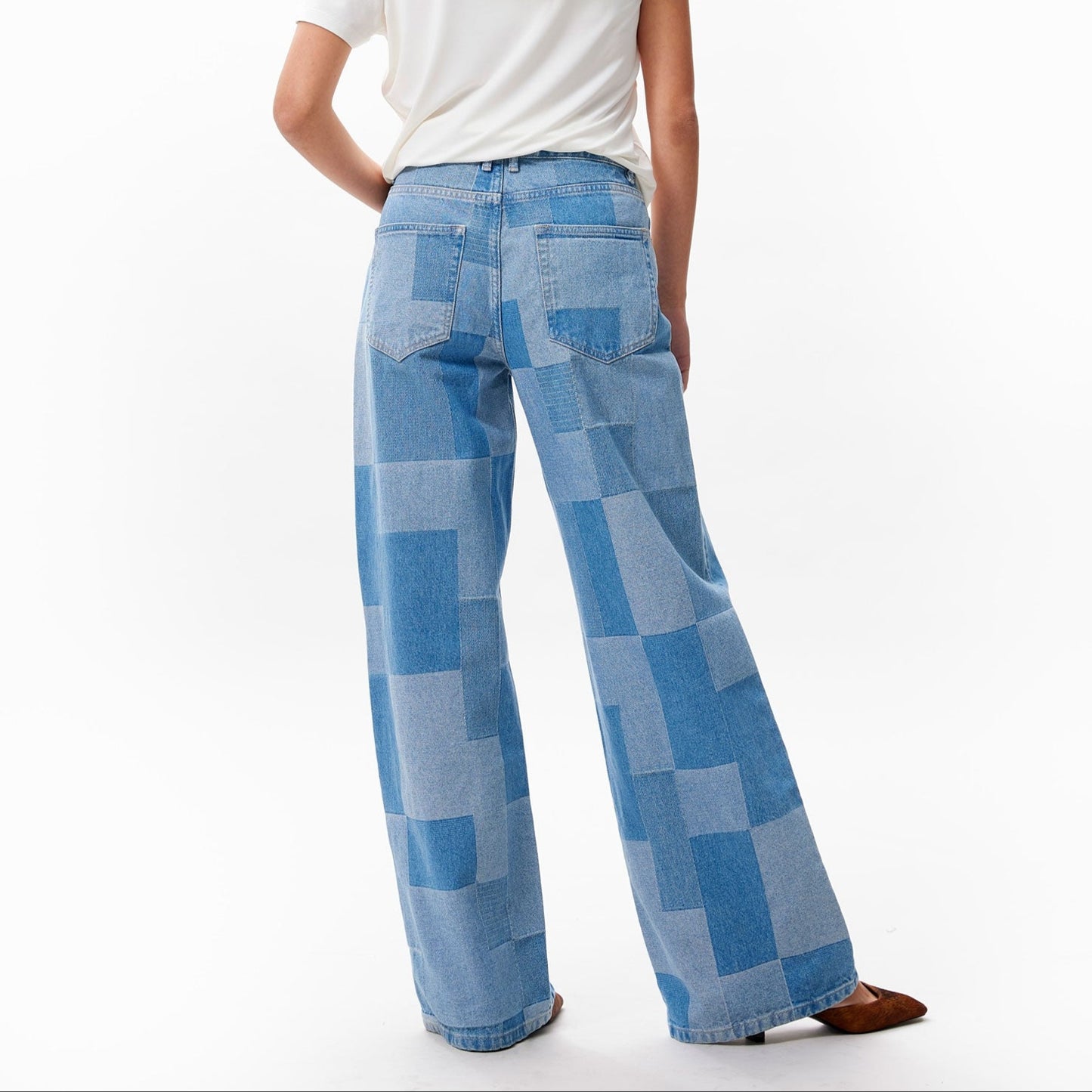 Loose fit jeans patchwork