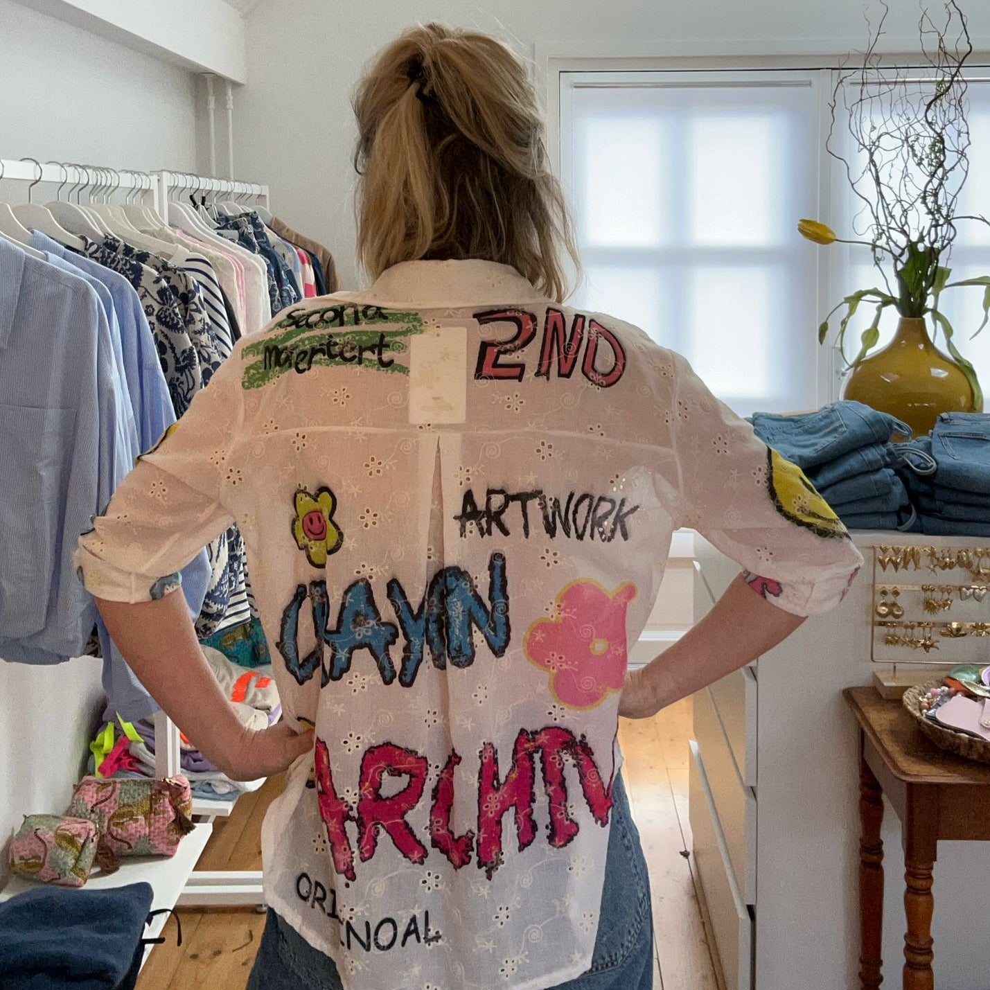 Blouse art korte mouw