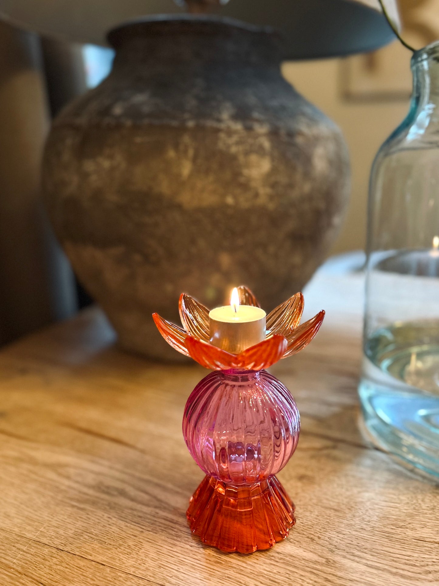 Glazen kandelaar Julie