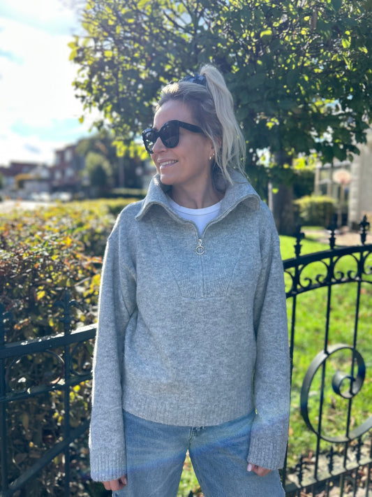 Grey zip sweater Catwalk Junkie