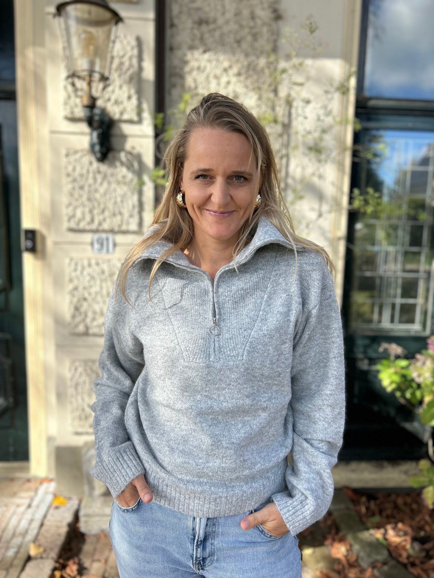 Grey zip sweater Catwalk Junkie