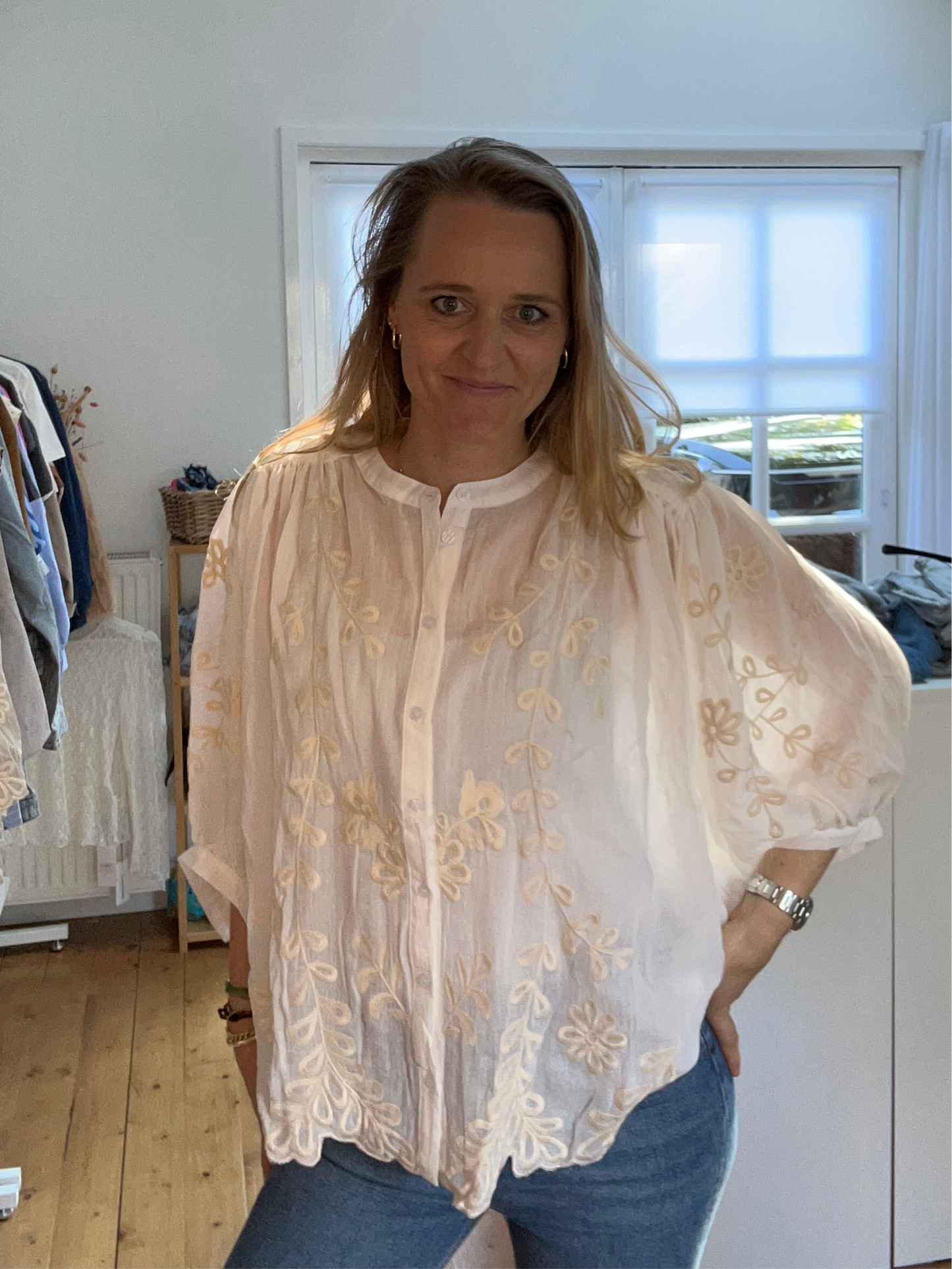 Blouse bloem