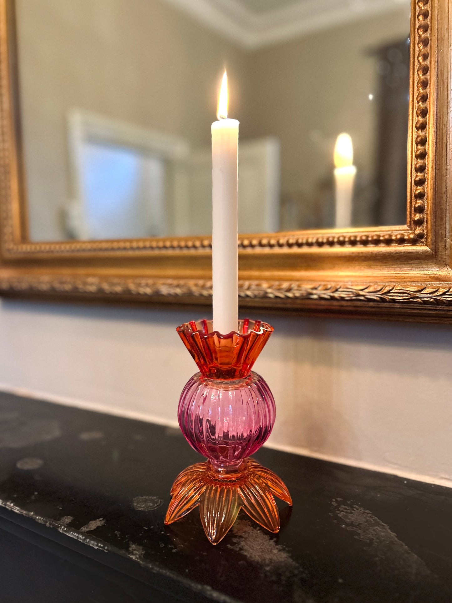 Glazen kandelaar Julie