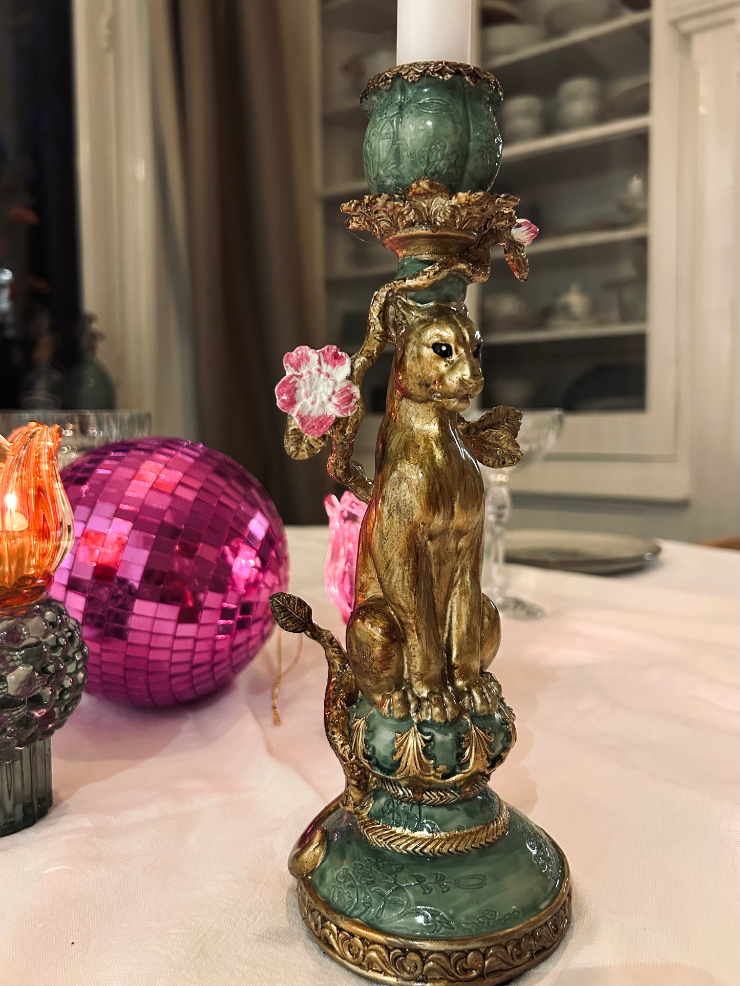 Panter kandelaar groen