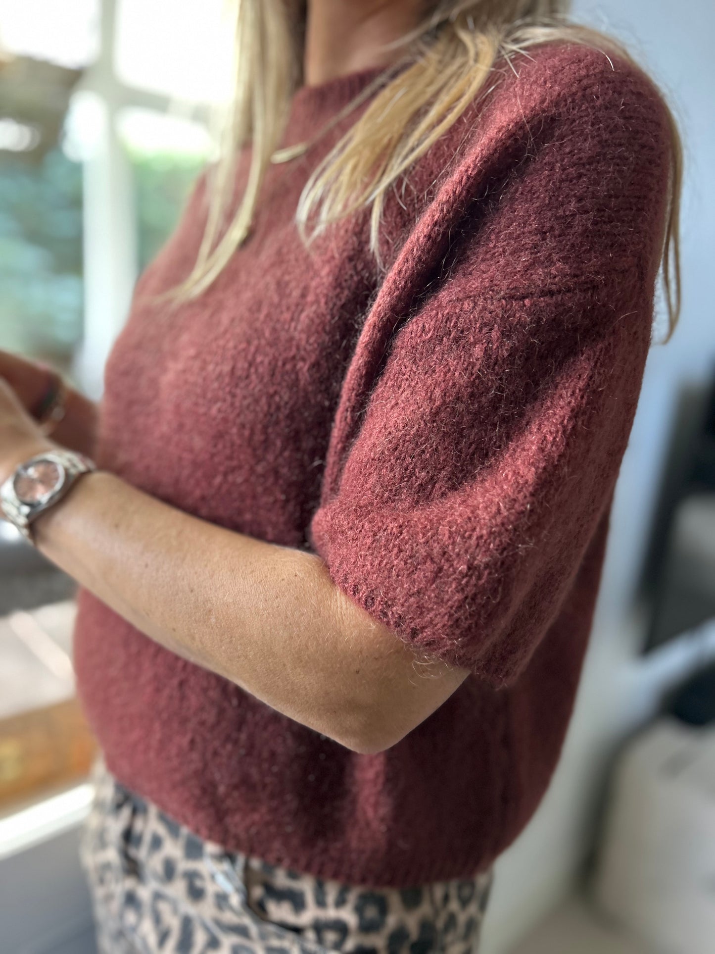 Knit Brown mix mohair