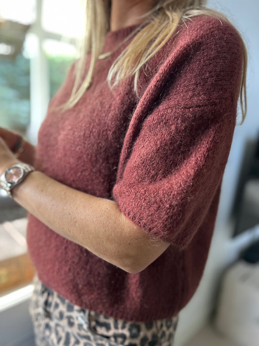 Knit Brown mix mohair