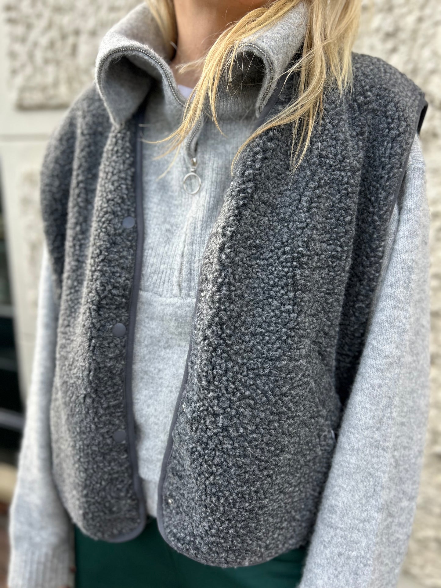 Grey zip sweater Catwalk Junkie
