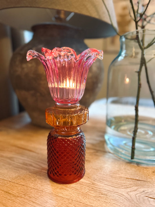 Glazen kandelaar Amelie