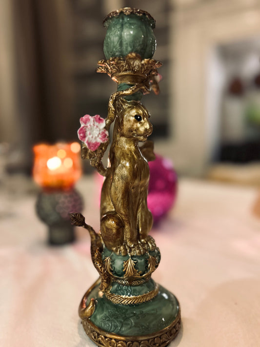 Panter kandelaar groen