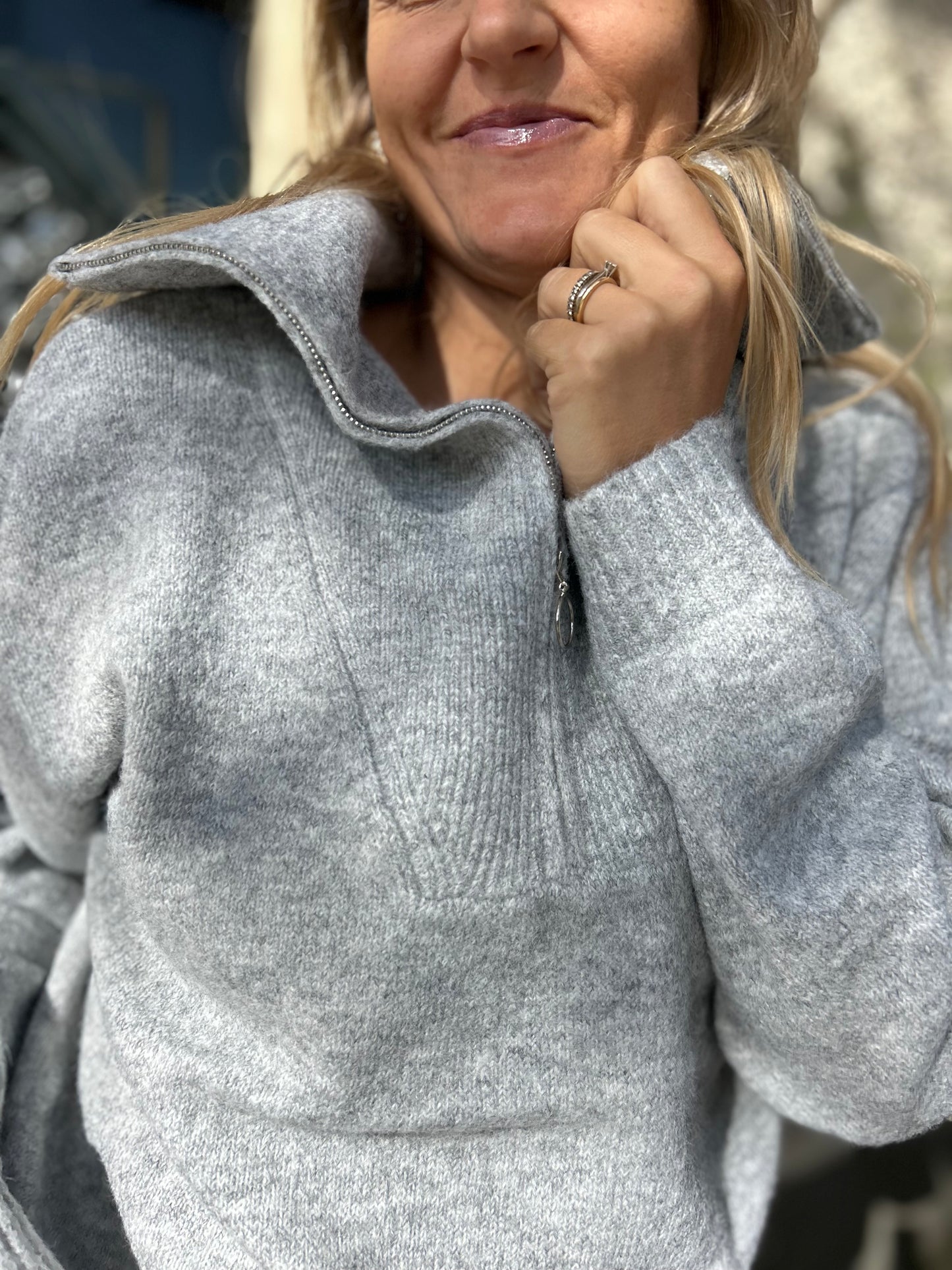 Grey zip sweater Catwalk Junkie