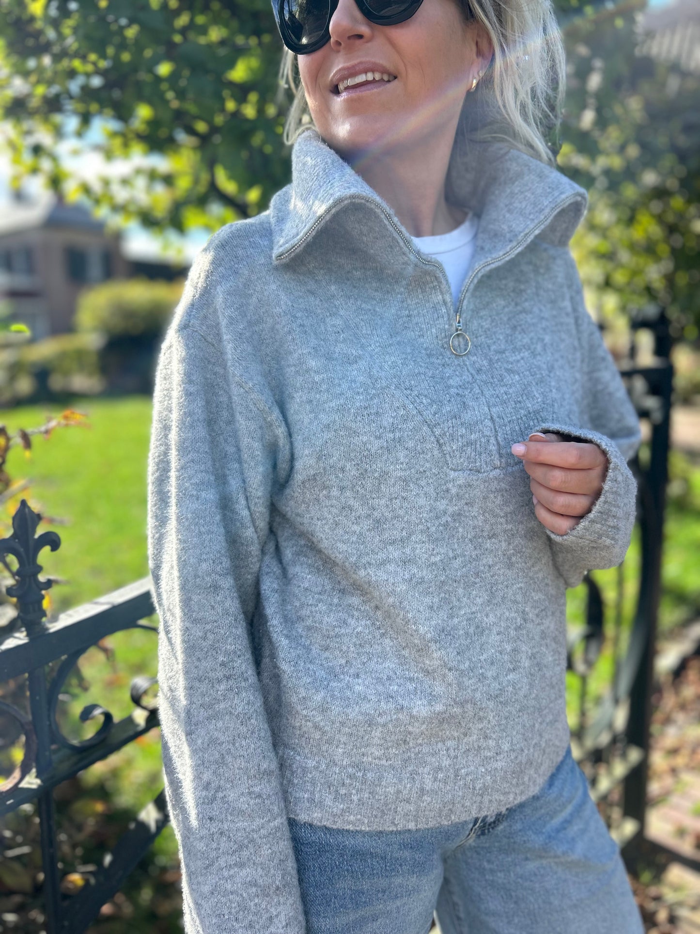 Grey zip sweater Catwalk Junkie