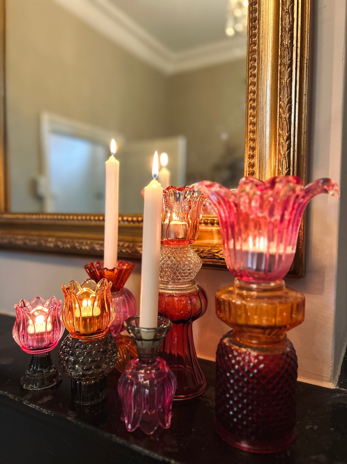 Glazen kandelaar Amelie