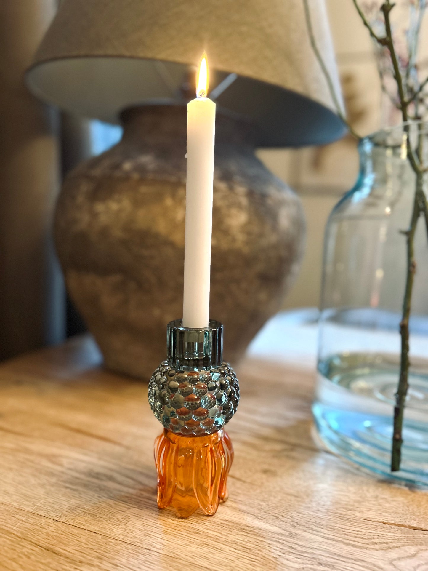 Glazen kandelaar Colette