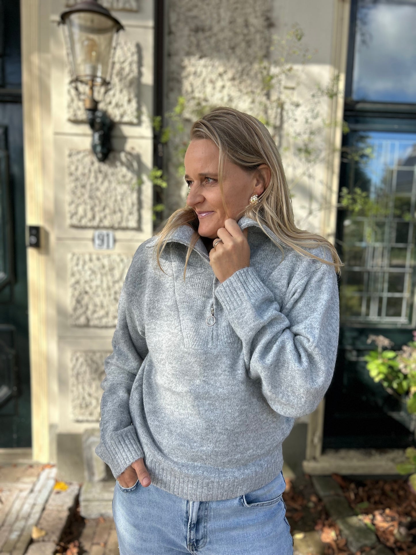 Grey zip sweater Catwalk Junkie