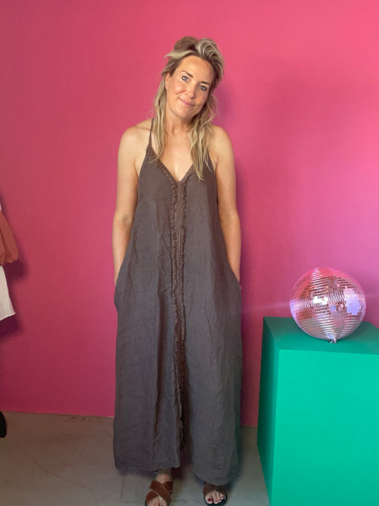 Choco dress linnen