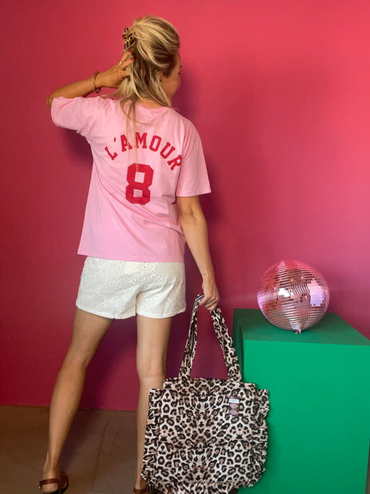 T-shirt l’amour 8 roze
