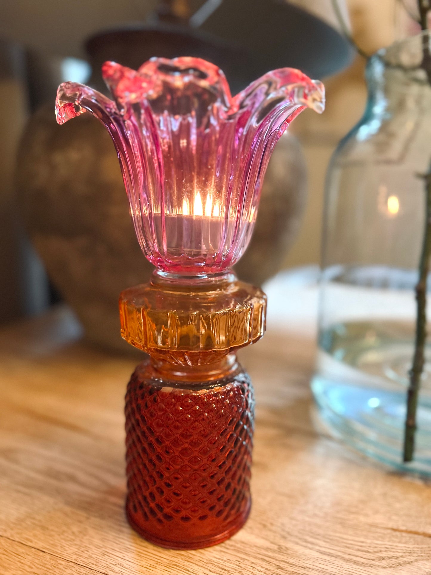 Glazen kandelaar Amelie