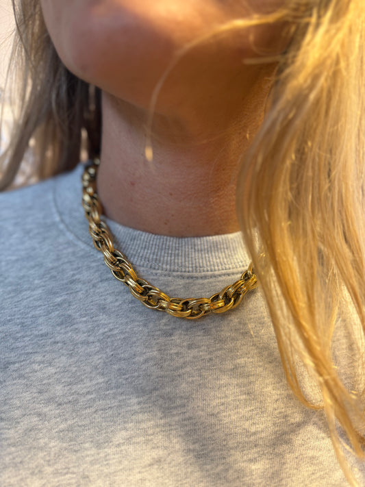 Schakel ketting goud