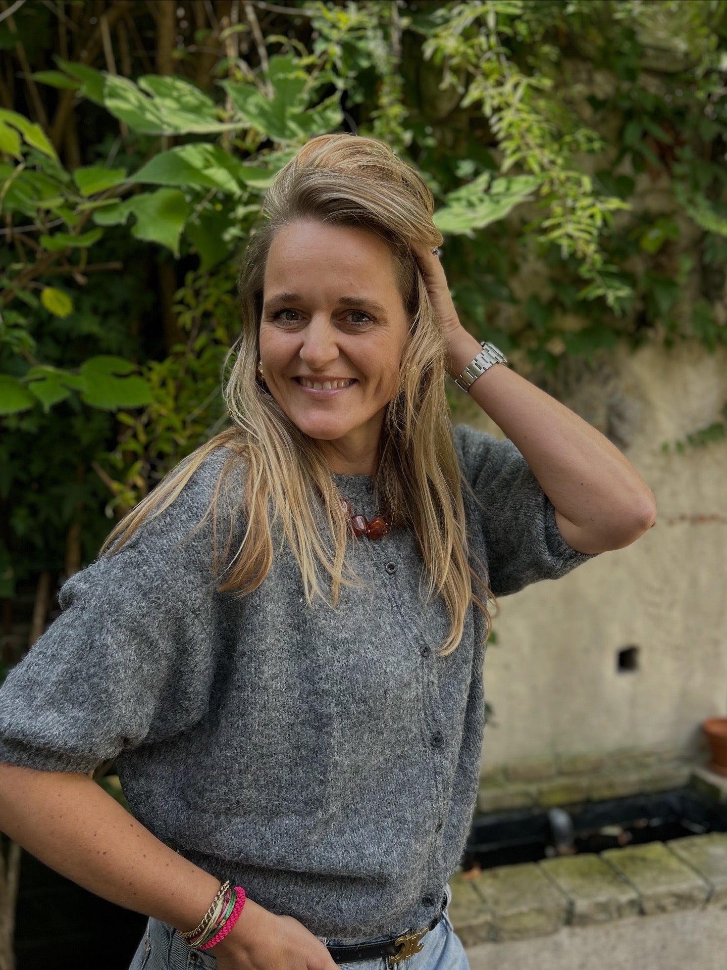 Knit vest grijs korte mouw Catwalk Junkie