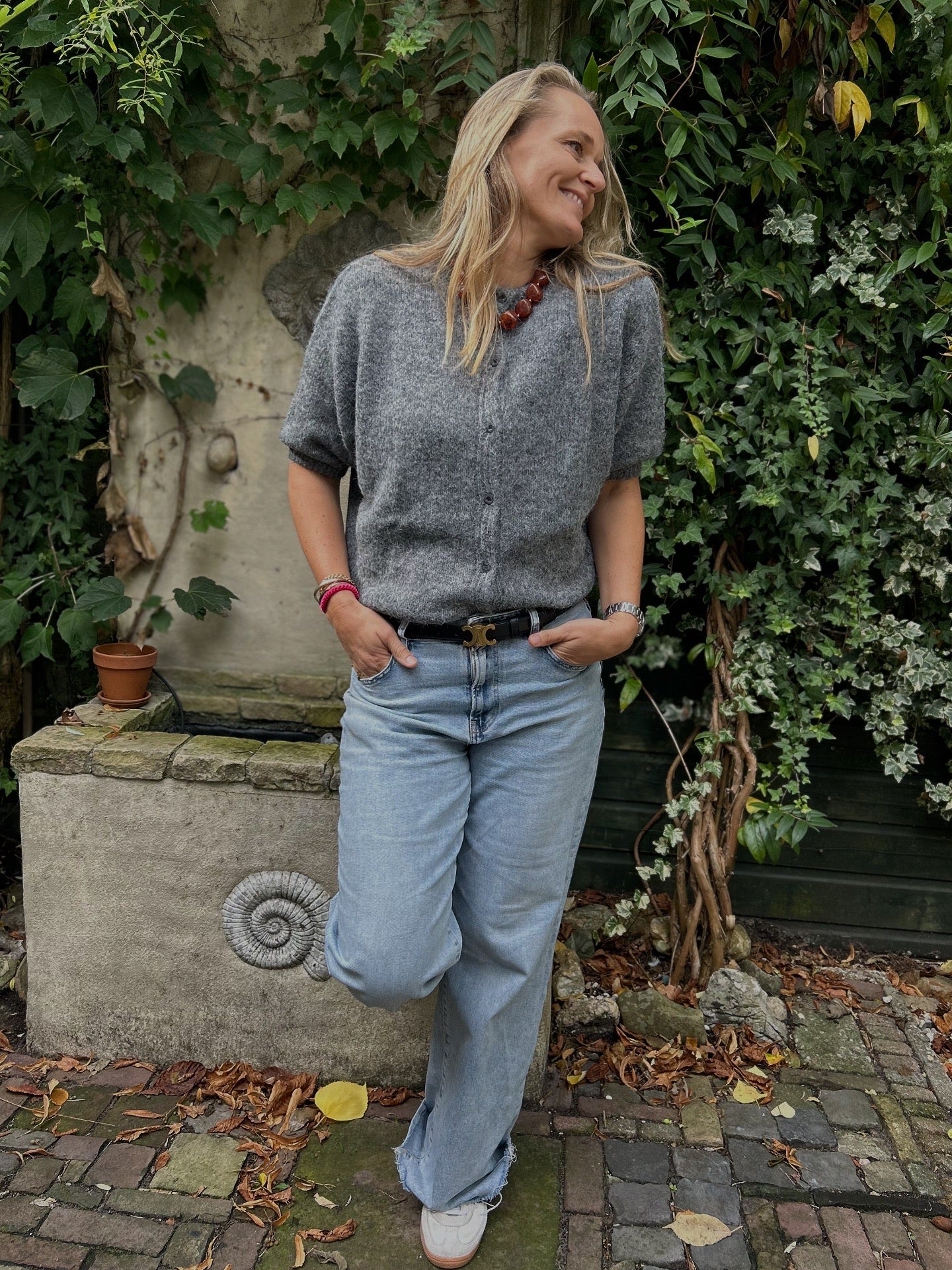 Knit vest grijs korte mouw Catwalk Junkie